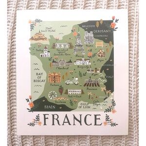 🇫🇷France Country Geography Fine Art Print Digital Illustration Drawing🇫🇷
